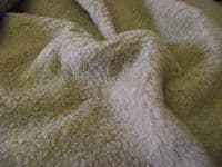 Faux Fur SHERPA FLEECE Sheepskin Fabric Material - BEIGE